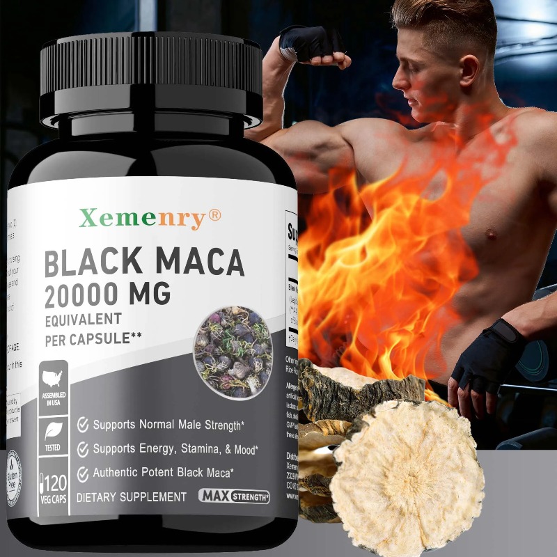 Herbal Queen - Powerful Black Maca Supplement for Men