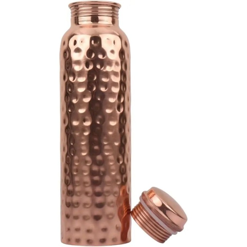 Ayurvedic & Herbal Wellness Kits - Stainless Steel Water Bottle，34oz Hammered Ayurvedic