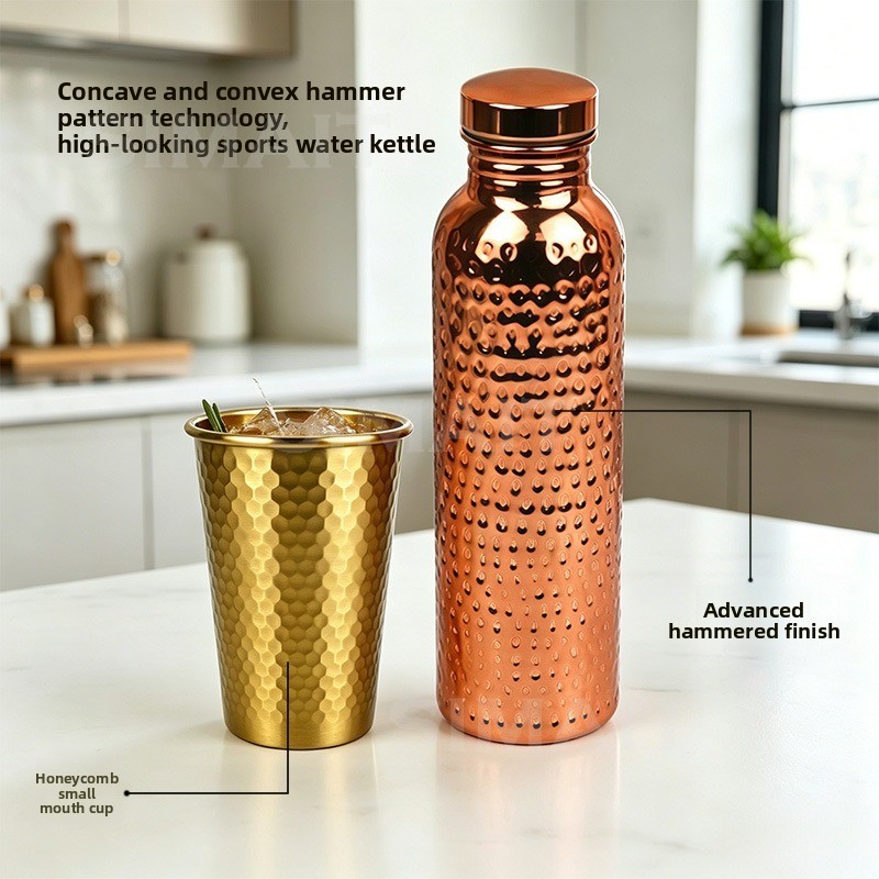 Ayurvedic & Herbal Wellness Kits - Ayurvedic Copper Plated Pot, Inner and