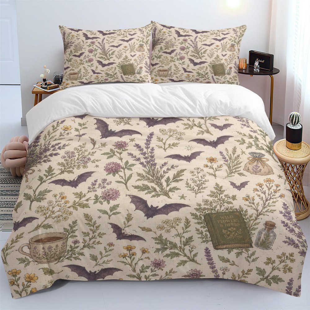 Bat and Herbal Plant Print Qui - Herbal Queen review and price