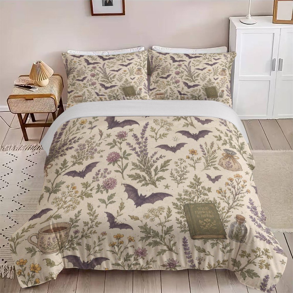 Bat and Herbal Plant Print Qui - Herbal Queen review and price