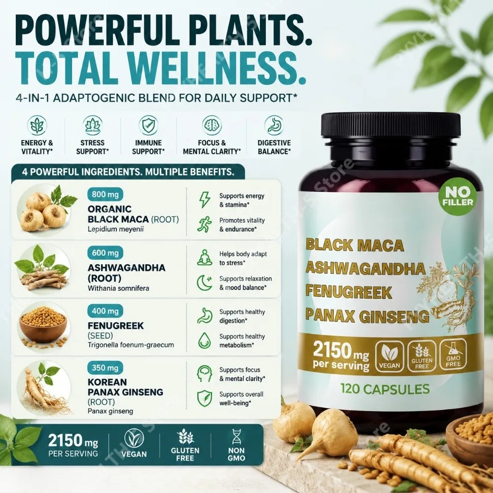 4-in-1 Organic Black Maca Root - Herbal Queen review and price