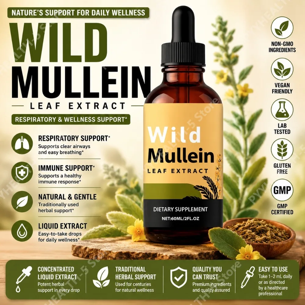 Wild Mullein Leaf Drops with G - Herbal Wellness In review and price