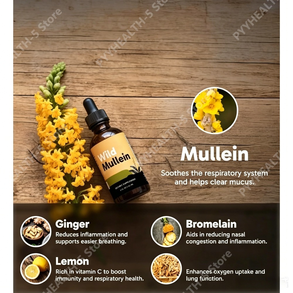 Wild Mullein Leaf Drops with G - Herbal Wellness In review and price