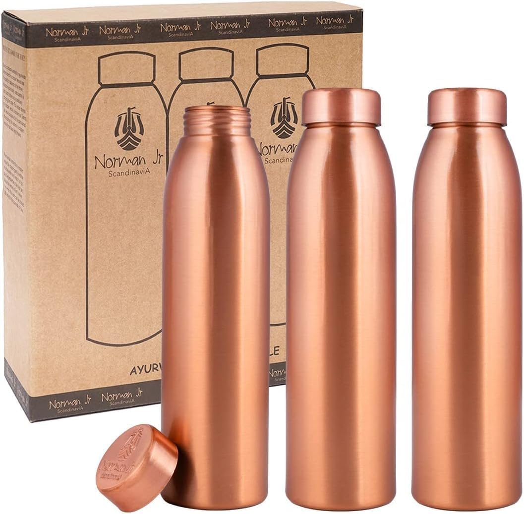 Pure Copper Water Bottle Set o - Ayurvedic & Herbal Wellness Kits review and price