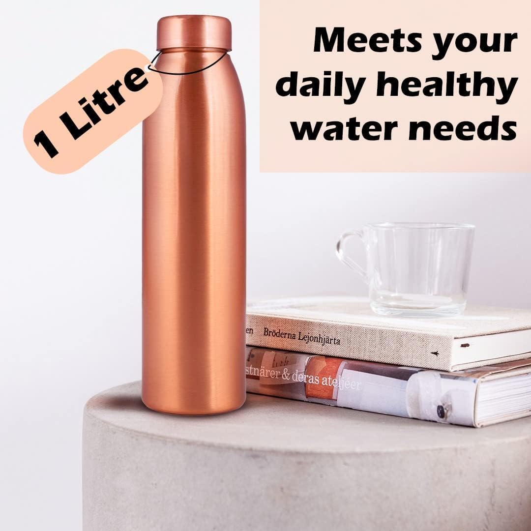 Pure Copper Water Bottle Set o - Ayurvedic & Herbal Wellness Kits review and price