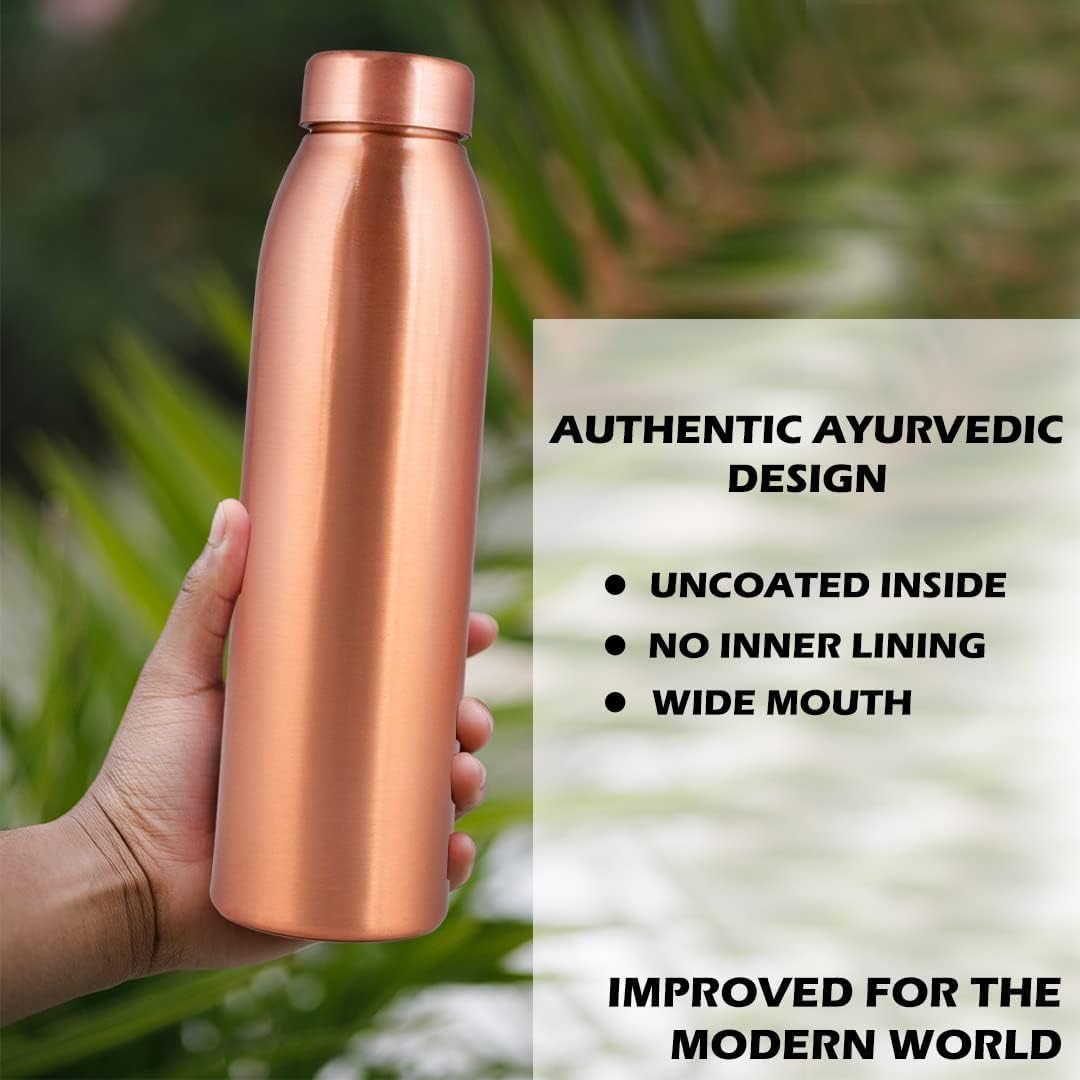 Pure Copper Water Bottle Set o - Ayurvedic & Herbal Wellness Kits review and price